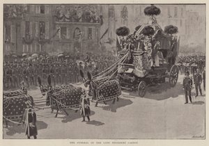 Begravningen av den avlidne presidenten Carnot (litografi) av English School