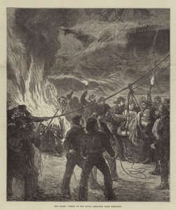 The Gales, vraket av Royal Adelaide nära Portland (gravyr) av English School