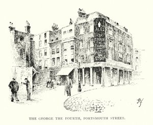 The George the Fourth, Portsmouth Street (litho) av English School