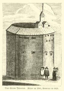 Globeteatern, byggd 1594; Ombyggd 1613 av English School