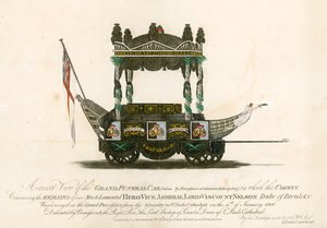 Viceamiral Lord Viscount Nelsons stora begravningsbil av English School