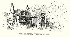 The Grange, Wickhamford (litografi) av English School