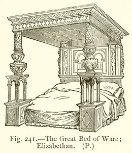 The Great Bed of Ware; Elizabethan av English School