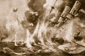 Den stora brittiska segern utanför Falklandsöarna: tysk amiral går ner med sitt flaggskepp, 1914-19 av English School