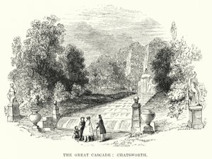 The Great Cascade, Chatsworth (gravyr) av English School