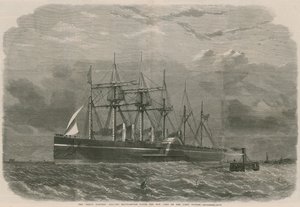 The Great Eastern lämnar Southamptons vatten för New York på sin första resa av English School