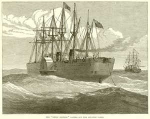 The Great Eastern betalar ut Atlantkabeln av English School