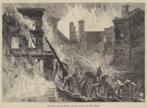 The Great Fire i Dublin, Sappers skär av whiskyn (gravyr) av English School