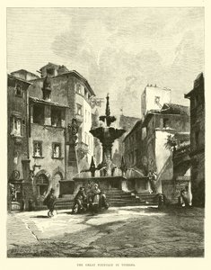 Stora fontänen i Viterbo av English School