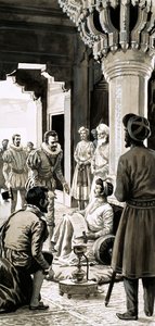 The Great Reign of the Lucky Emperor (gouache på papper) av English School