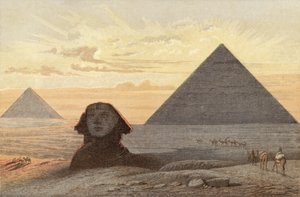 Den stora sfinxen och pyramiderna i Gizeh