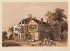 The Hall in the Wood, Lancashire (akvatint) av English School