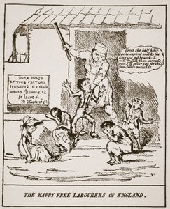 The Happy Free Laborers of England, från ett tryck publicerat 1833, illustration från The Church of England: A History for the People av H.D.M. Spence-Jones, pub. ca 1910 (sepiafoto) av English School