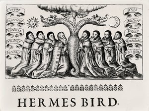 The Hermes Bird, från Theatrum Chemicum, 1652 av English School