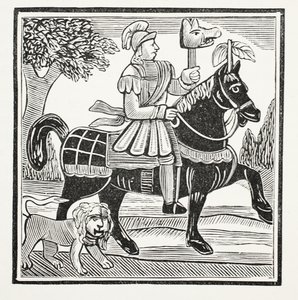 The History of Guy, Earl of Warwick, illustration från Chap-books of the Eighteenth Century av John Ashton, pub. 1882 av English School