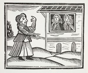 The History of Mother Shipton, illustration från Chap-books of the artonde århundrade av John Ashton, pub. 1882 av English School