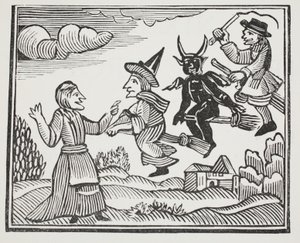 The History of Mother Shipton, illustration från Chap-books of the artonde århundrade av John Ashton, pub. 1882 av English School