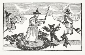 The History of Mother Shipton, illustration från Chap-books of the artonde århundrade av John Ashton, pub. 1882 av English School