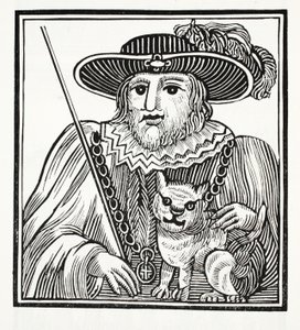 Historien om Sir Richard Whittington, tre gånger Lord Mayor of London, illustration från Chap-books of the artonde århundradet av John Ashton, pub. 1882