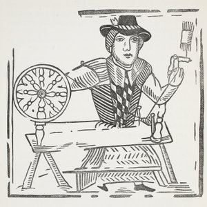 Historien om den blinde tiggaren från Bethnal Green, illustration från Chapter-books of the artonde århundrade av John Ashton, pub. 1882
