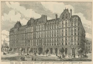Hotel Metropole, föreslog ny byggnad på Northumberland Avenue och Whitehall Place av English School