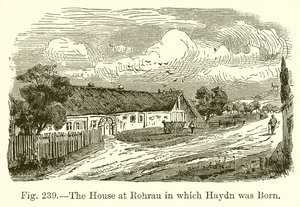 Huset i Rohrau där Haydn föddes av English School