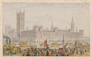 Houses of Parliament, Palace of Westminster, London av English School