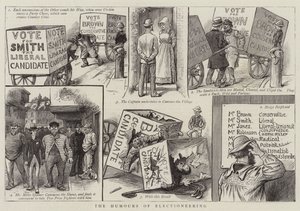 The Humors of Electioneering (gravyr) av English School