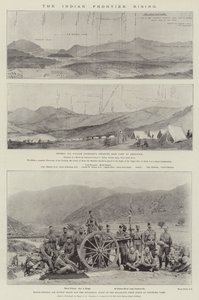 The Indian Frontier Rising (litho) av English School
