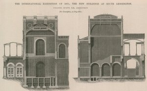 Den internationella utställningen 1871: De nya byggnaderna i South Kensington av English School