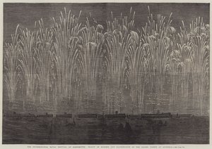 International Naval Festival i Portsmouth, Flight of Rockets och Illumination of the Allied Fleets at Spithead (gravyr) av English School