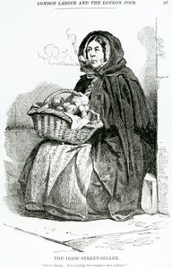 The Irish Street Seller, ca 1840 av English School
