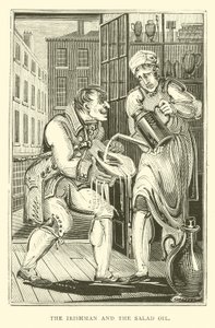 Irländaren och salladsoljan (träsnitt) av English School