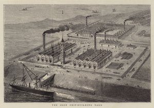 The Iron Ship-Building Yard (gravyr) av English School