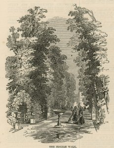 Den italienska promenaden i Vauxhall Gardens av English School