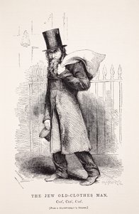 The Jew Old-Clothes Man, efter en daguerreotypi av Richard Beard, illustration från London Labor och London Poor av Henry Mayhew, pub. 1862 av English School