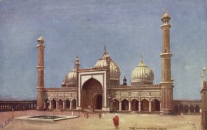 Jumma Musjid, Delhi (färglitografi) av English School
