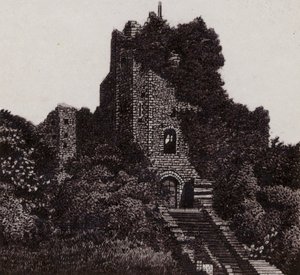 The Keep, Cardiff Castle (litho) av English School