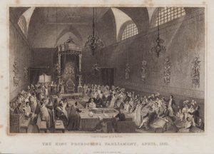 The King Proroging Parliament, april 1831 (gravyr) av English School