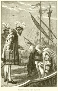 Kungen besöker Vasco da Gama av English School
