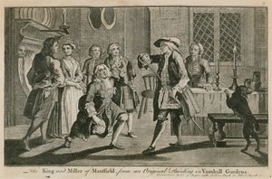 Kungen och mjölnaren av Mansfield från en originalmålning i Vauxhall Gardens, London av English School