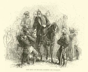 Kungen av Preussen besöker sina soldater, augusti 1870 av English School