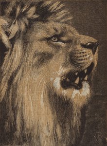 The King of the Forest (färgad gravyr) av English School