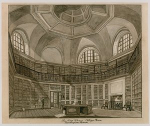 The Kings Library, Octagon Room, Buckingham Palace (wc på papper) av English School