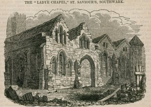Ladye Chapel, St Savios Church, Southwark, Surrey av English School