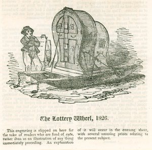 Det sista lotteriet. Lotterihjulet, 1826 av English School