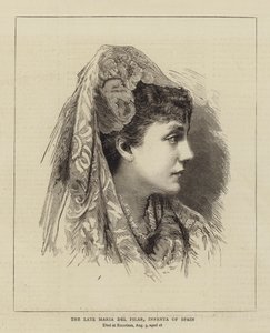 The Late Maria del Pilar, Infanta of Spain (gravyr) av English School