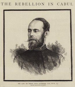 Den sene Sir Pierre Louis Cavagnari, CSI, KCB, VC (gravyr) av English School