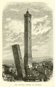 De lutande tornen i Bologna av English School