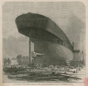 Ångskeppet Leviathan (Great Eastern); akter och nav för skruvens blad av English School